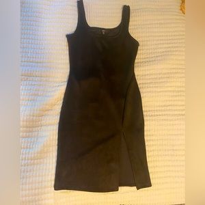 Black dress with slit